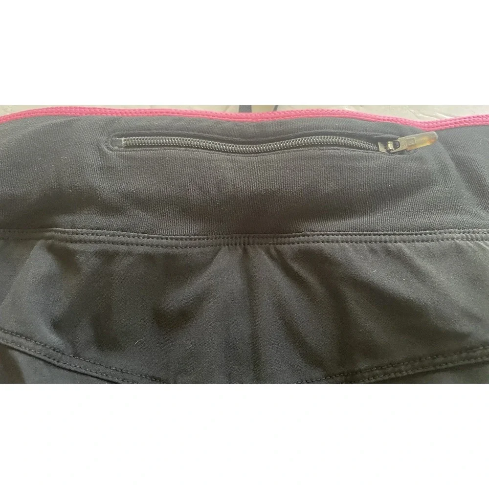 Nike Dri-Fit Athletic Running Skort Skirt Built In Shorts Black Pink Women's L